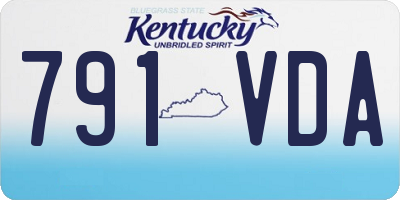KY license plate 791VDA