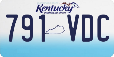 KY license plate 791VDC