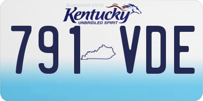 KY license plate 791VDE