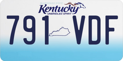 KY license plate 791VDF