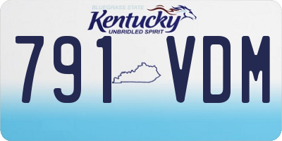 KY license plate 791VDM