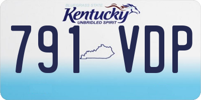 KY license plate 791VDP