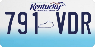 KY license plate 791VDR