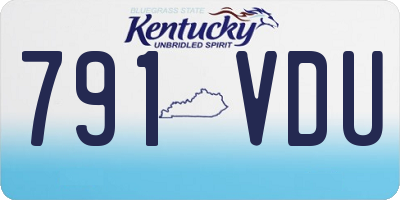KY license plate 791VDU