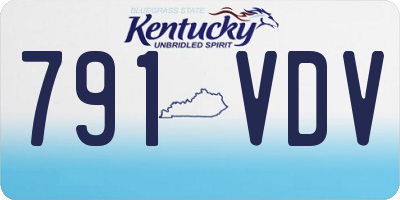 KY license plate 791VDV