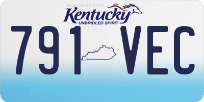 KY license plate 791VEC