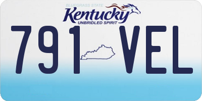 KY license plate 791VEL