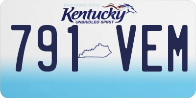 KY license plate 791VEM