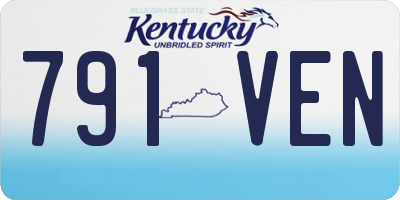 KY license plate 791VEN
