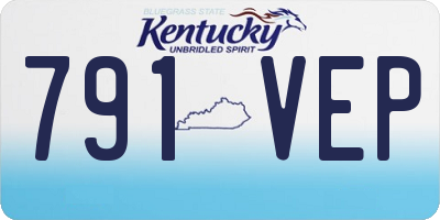 KY license plate 791VEP