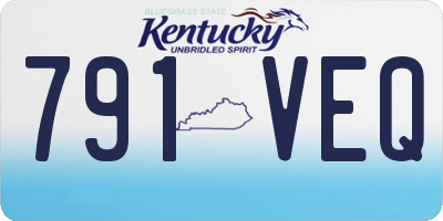 KY license plate 791VEQ