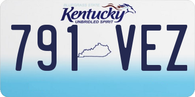 KY license plate 791VEZ