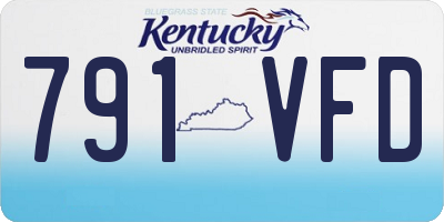 KY license plate 791VFD