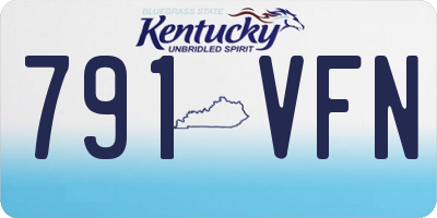 KY license plate 791VFN