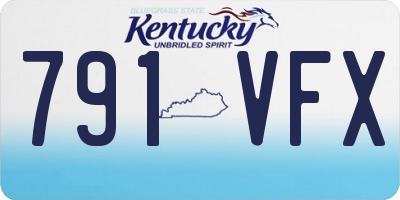 KY license plate 791VFX