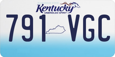 KY license plate 791VGC