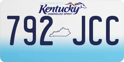 KY license plate 792JCC