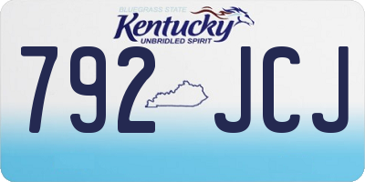 KY license plate 792JCJ