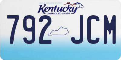 KY license plate 792JCM