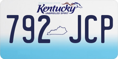 KY license plate 792JCP