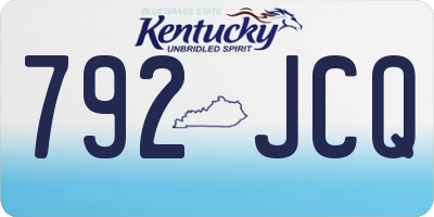 KY license plate 792JCQ