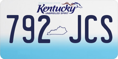 KY license plate 792JCS