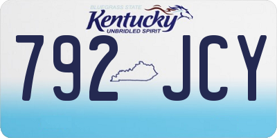 KY license plate 792JCY