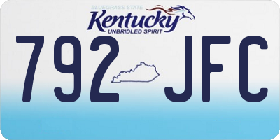 KY license plate 792JFC