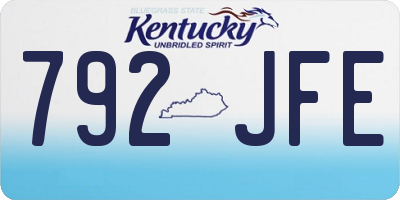 KY license plate 792JFE
