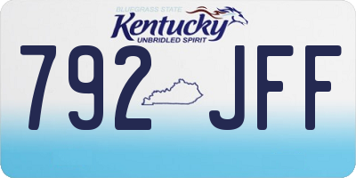 KY license plate 792JFF