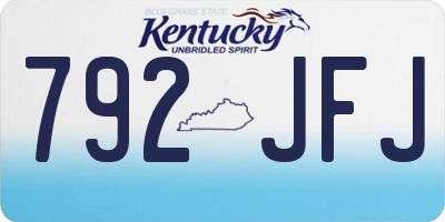 KY license plate 792JFJ