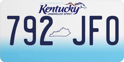 KY license plate 792JFO