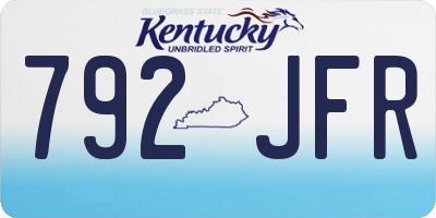KY license plate 792JFR