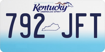 KY license plate 792JFT