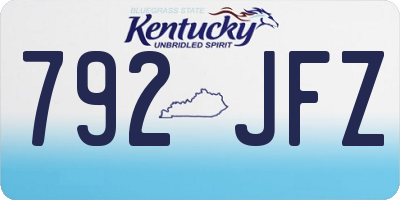 KY license plate 792JFZ