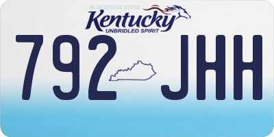 KY license plate 792JHH