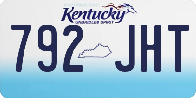 KY license plate 792JHT
