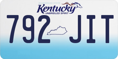 KY license plate 792JIT