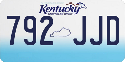 KY license plate 792JJD