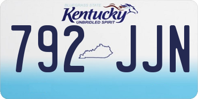 KY license plate 792JJN