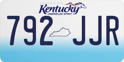 KY license plate 792JJR