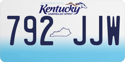 KY license plate 792JJW