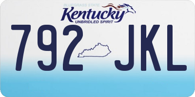 KY license plate 792JKL