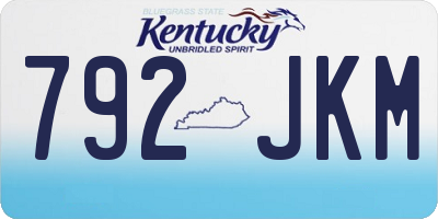 KY license plate 792JKM
