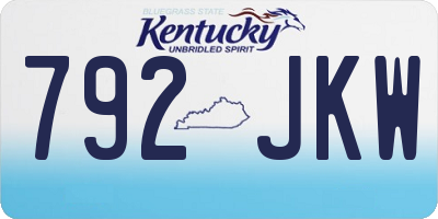 KY license plate 792JKW