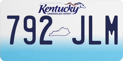 KY license plate 792JLM