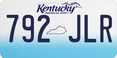 KY license plate 792JLR