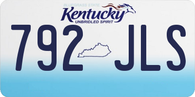 KY license plate 792JLS