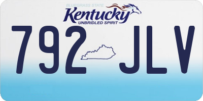 KY license plate 792JLV