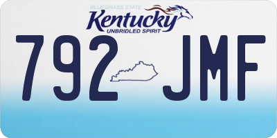 KY license plate 792JMF